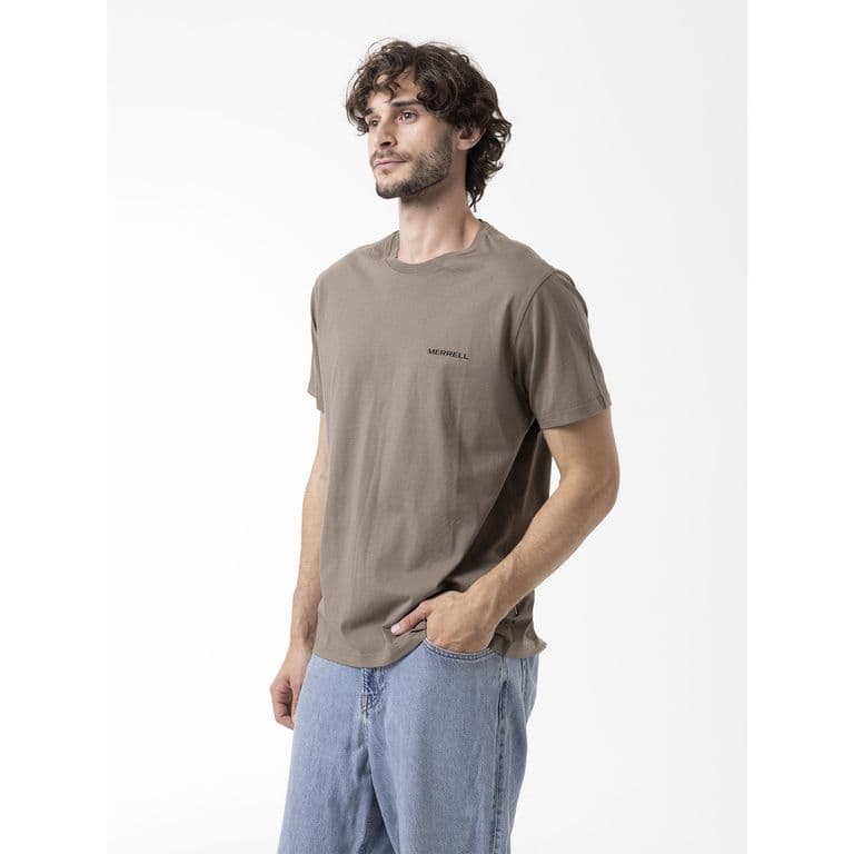 Polera Manga Corta Hombre Backprint Cafe Cafe L