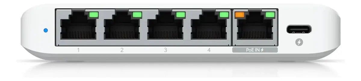 5-2.5Gbps in-PoE-af Switch-L2 interior inc-5V-USB-C req-UniFi