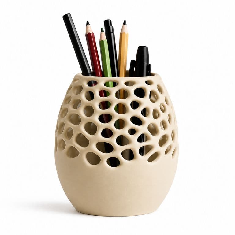 Portalapices de Escritorio Moderno Diseno de Agujeros