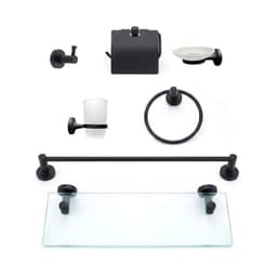 Set De Bano 7 Accesorios De Acero Inoxidable Toallero