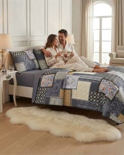 Cubrecama Quilt de Verano King Delgado Ultra Liviano + 2 Almohadas