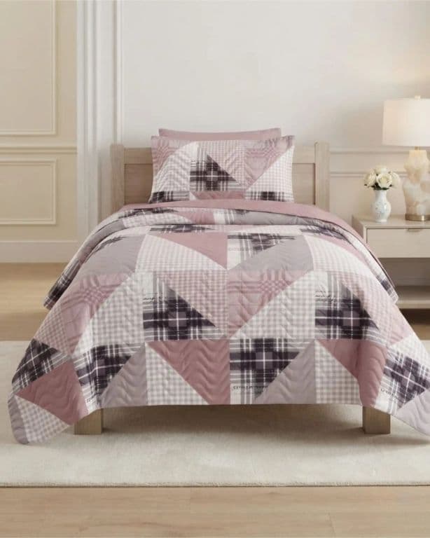 Cubrecama Quilt de Verano 1.5 Plazas Microfibra Ultra Liviano + 1 Funda