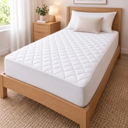 Protector de Colchon 1,5 Plazas 120 x 200 cm Cubrecolchon Impermeable Blanco 1,5 PLAZAS