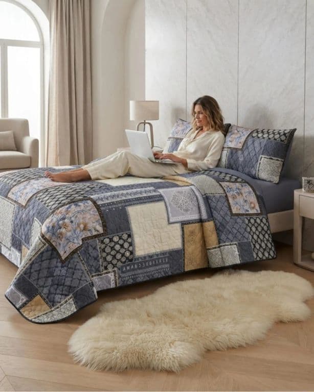Cubrecama Quilt de Verano King Delgado Ultra Liviano