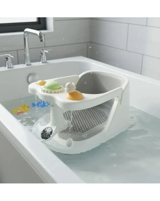 Asiento De Ducha Para Bebe Antideslizante Termometro Blanco Labg