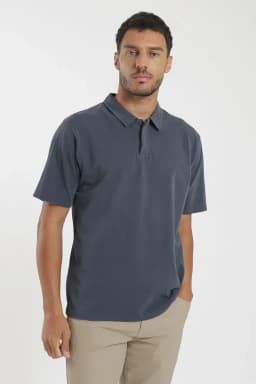 Polera manga corta hombre Valencia Label Azul S
