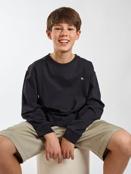 Polera ML Roam Negro Infantil Negro 16