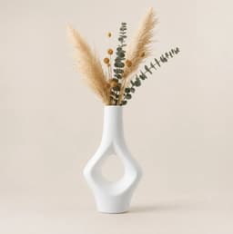 Figura decorativa Jarron decorativo moderno Blanco