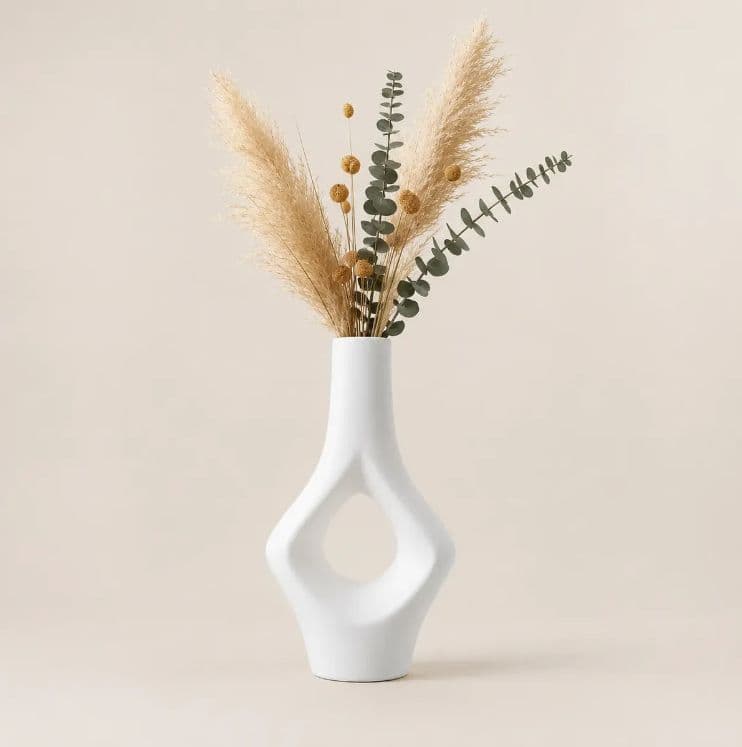 Figura decorativa Jarron decorativo moderno Blanco