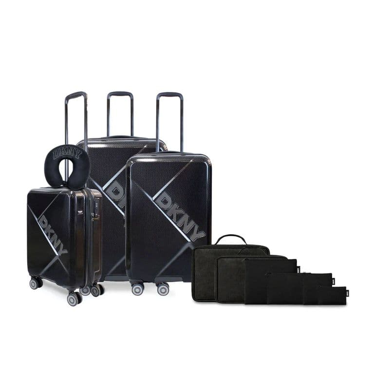 Set 3 Maletas Your Call negra + Almohada + 6 organizadores bk Negro L