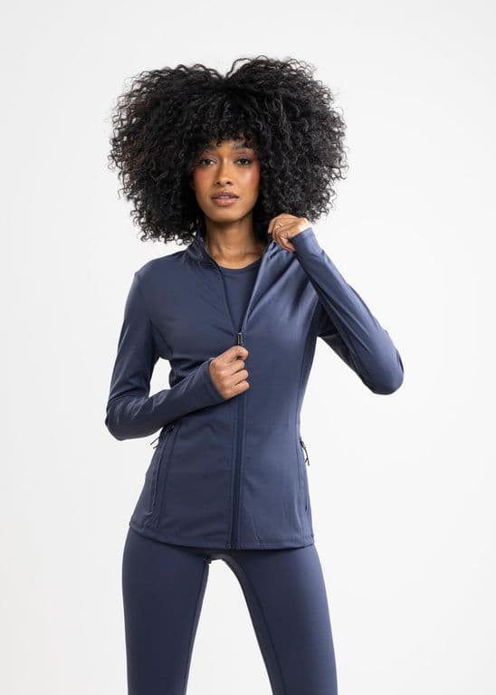 Poleron Deportivo Sunna Dusk CompressFitTM Azul L