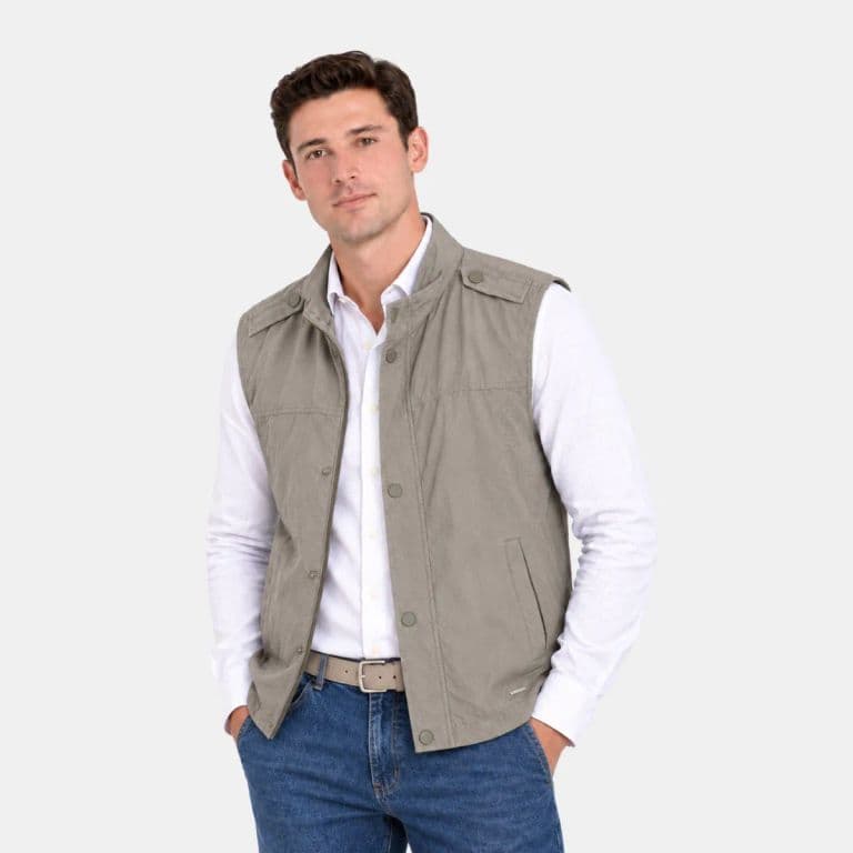 Chaqueta sin mangas Monaco Beige S