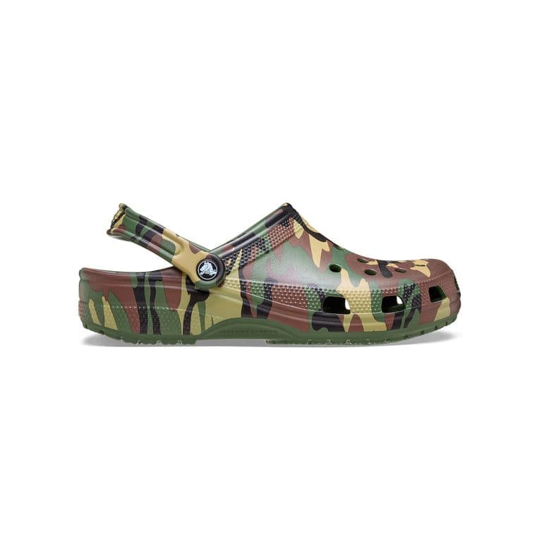 Zueco Unisex Camouflage Clog Verde Blanco 39