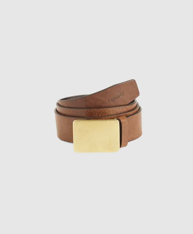 Cinturon Hombre Ryder Plaque Buckle Belt Cafe Cafe 40