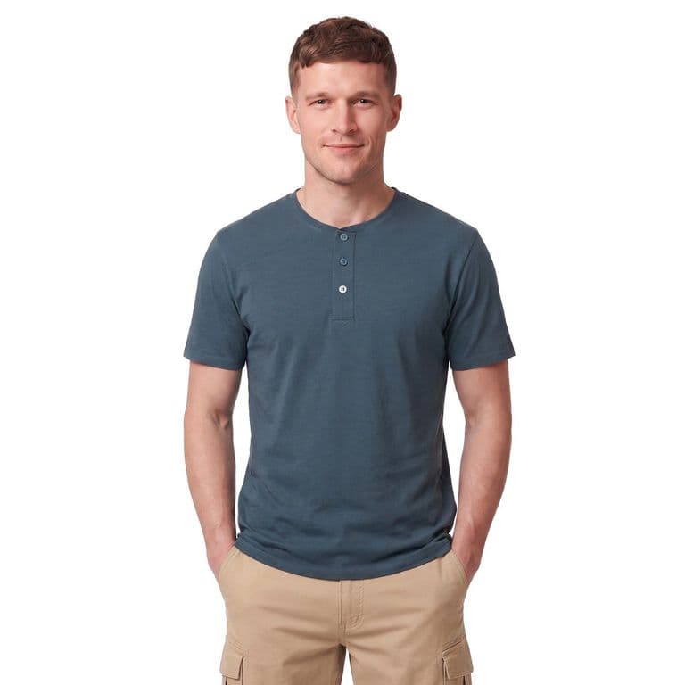 Polera Botones Hombre Azul 2XL