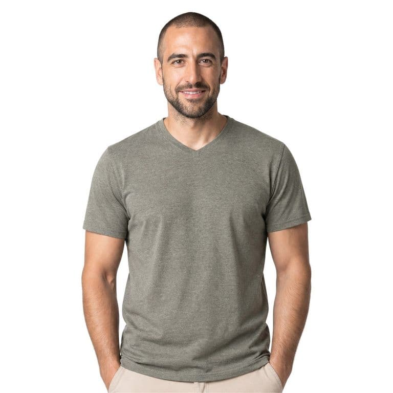 Polera Cuello V Hombre Verde Verones 2XL