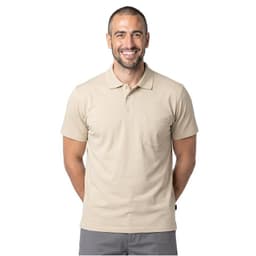 Polera Cuello Camisero Hombre Beige M