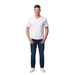 Polera Cuello V Hombre Blanco S
