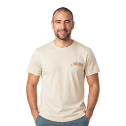 Polera Estampado Espalda Hombre Beige 2XL