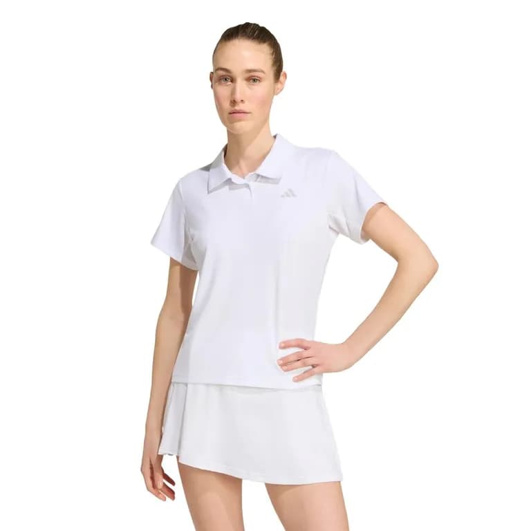 Polera Mujer con Cuello Club Tennis Climacool Granate Blanco L