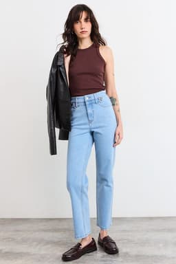 Jeans Mujer Celeste Celeste 44