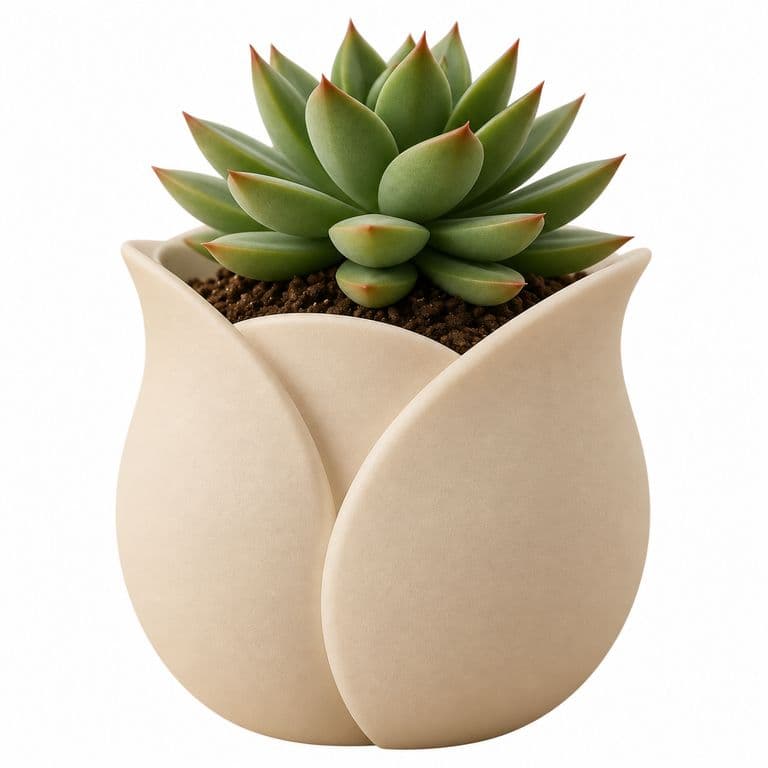 Maceta - Diseno Tulipan Beige