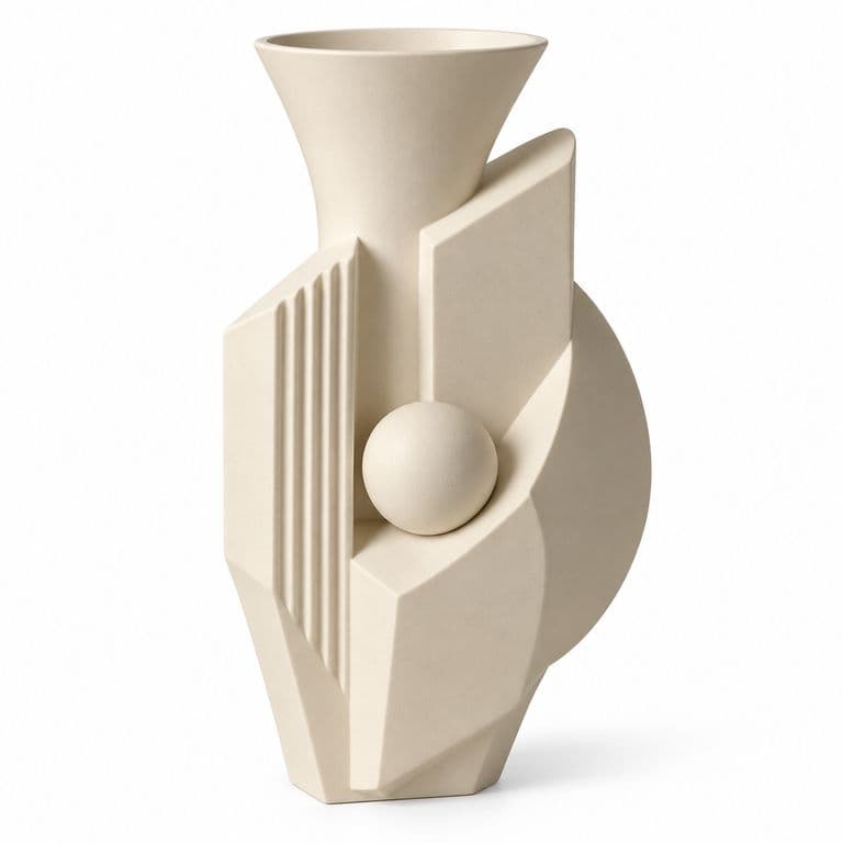 Decoracion Elegante - Estilo Silueta Geometrica Beige