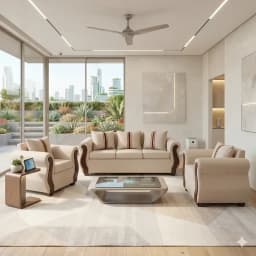 Juego de Living 3-1-1 Begona Beige