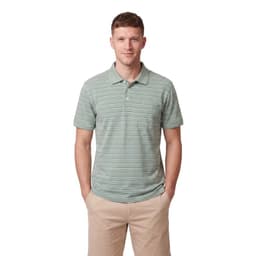 Polera Pique Rayas Hombre Verde Arlequin L