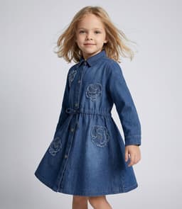 Vestido bebe L12131270309 denim azul Denim 24 MESES