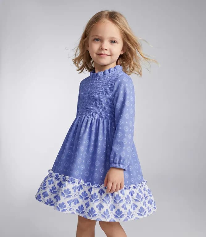 Vestido bebe boho L12131270458 azul Azul 6 MESES