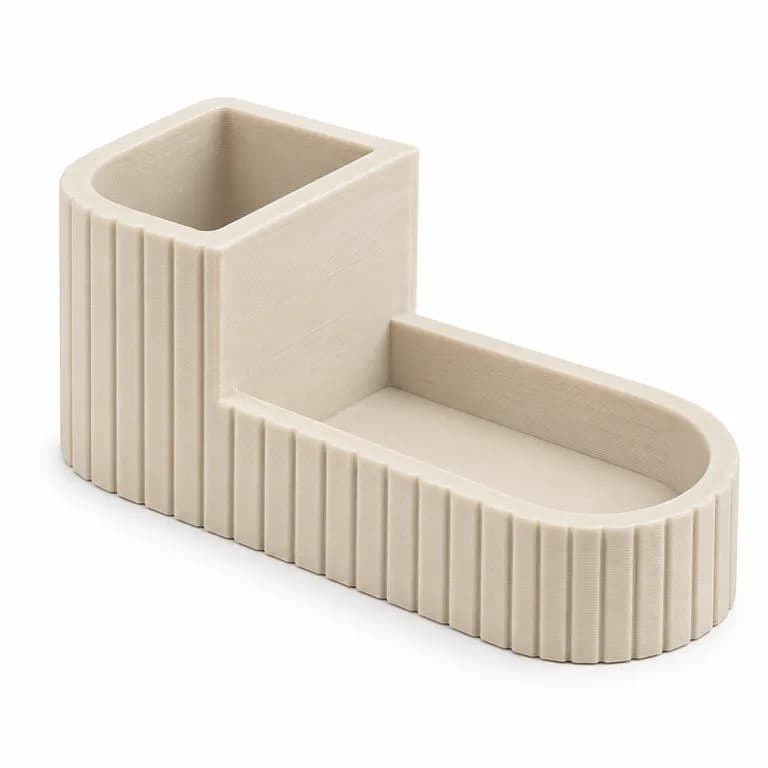 Organizador de Escritorio Porta Lapices Beige
