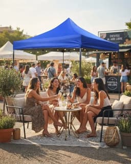 Toldo Carpa Plegable 3x3m Con Filtro UV E Impermeable Azul Azul marino
