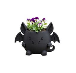 Macetero Decorativo Hogar- Maceta Murcielago 15 cm Negro