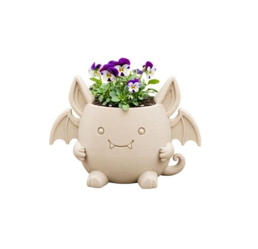 Macetero Decorativo Hogar- Maceta Murcielago 15 cm Beige