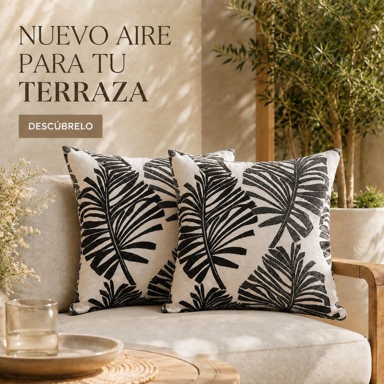 Fundas para cojin Elengantes Desing Hojas Negro - Pack 2 828