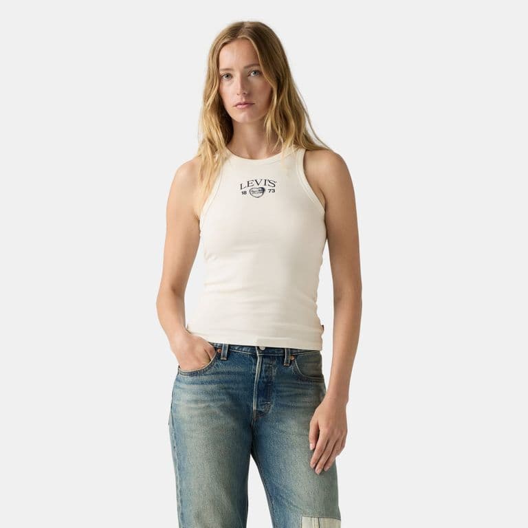 Polera Mujer Gr Hayes Racer Tank Crema Beige XL