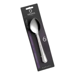 Blister Cucharas Sopa Perlado 6 Piezas Gris