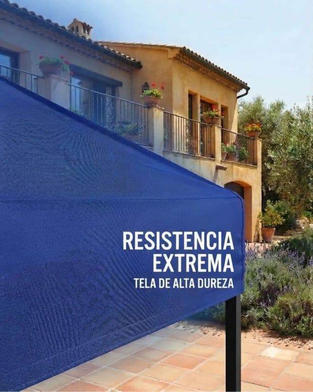 Lona de Repuesto para Toldo Plegable 3x3 Metros Azul Impermeable UV Azul marino