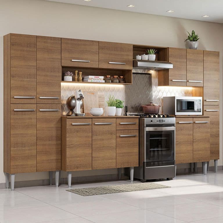Kit Muebles de Cocina Emilly Joy 325 cm Marron 325x44x186 cm