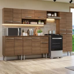 Kit Muebles de Cocina Emilly 293 cm 10 Marron 293x44x186 cm
