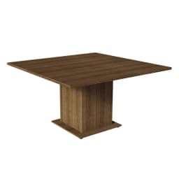 Mesa de Comedor 5286 Cuadrada Marron 136x136x77 cm
