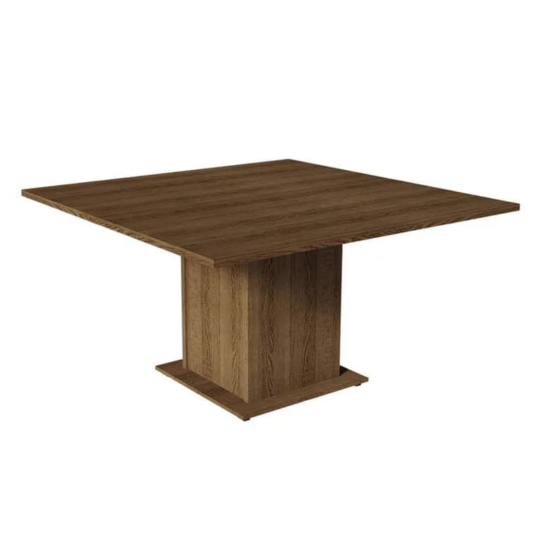 Mesa de Comedor 5286 Cuadrada Marron 136x136x77 cm