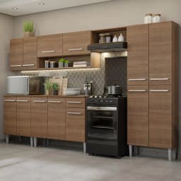 Kit Muebles de Cocina Emilly 293 cm Marron 293x44x186 cm