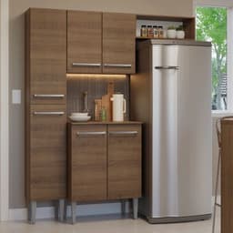 Kit Muebles de Cocina Emilly 156 cm 03 Marron 156x44x186 cm