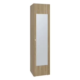 Closet 1 Puerta Con Espejo 170X40X40,2 Cm Cafe Y Blanco