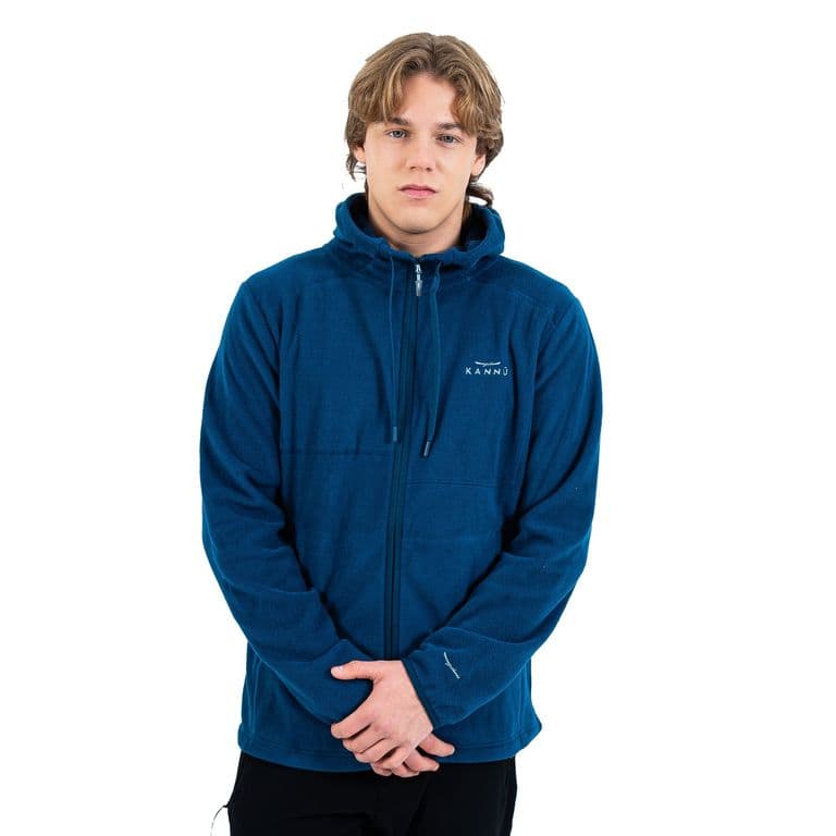 Poleron Hoodie Micropolar Hombre Valle De La Luna Azul S