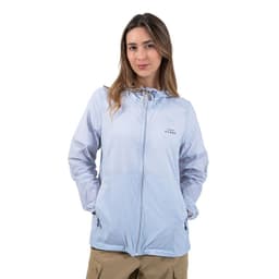 Cortavientos Ripstop Ultraliviano Mujer Caleu Gris Claro M