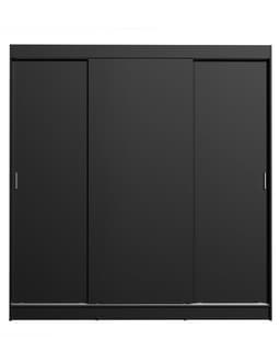 Closet Reno 3 Puertas Correderas Negro 180x54x205 cm