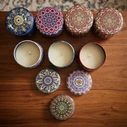 12 pcs 7x7x4.5 cm latas Caja de regalo para velas aromaticas exoticas
